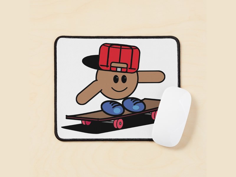 "MC Scarbwoy On A Skateboard" Mouse Pad