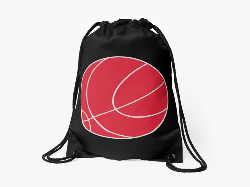 "Red Basketball" Drawstring Bag