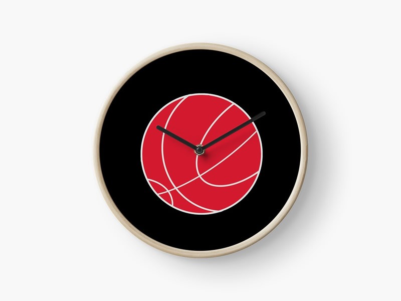"Red Basketball" Clock